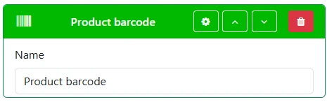 Create Barcode input field