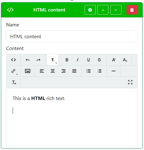 Create HTML