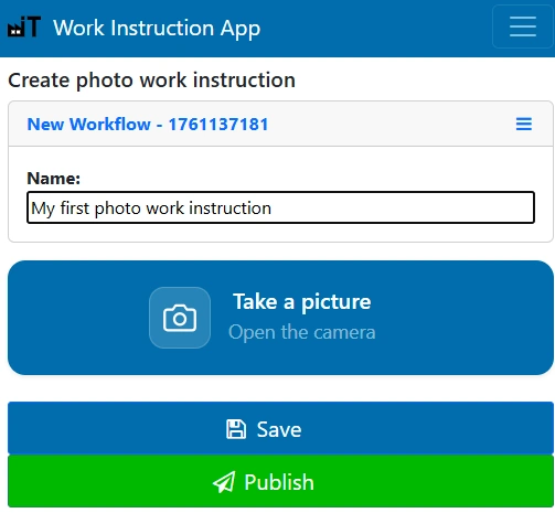 Give the work instruction a usefull name