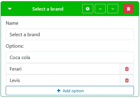 Create selection field