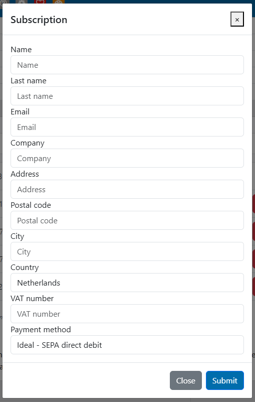 SOP subscription contact details